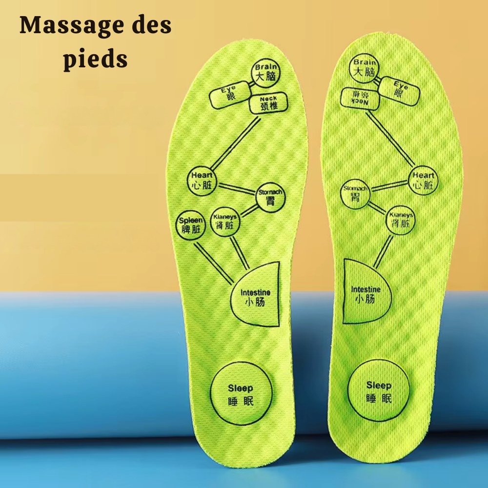 Semelle acupression – Semelles respirantes et déodorantes pour chaussures de sport, confort médical pour hommes et femmes
