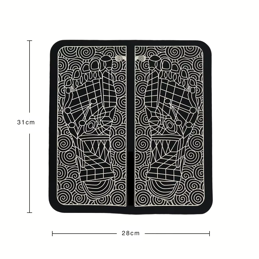 Tapis massage pieds électrique – Massage points d’acupression, circulation sanguine améliorée, 8 modes et 19 niveaux de relaxation