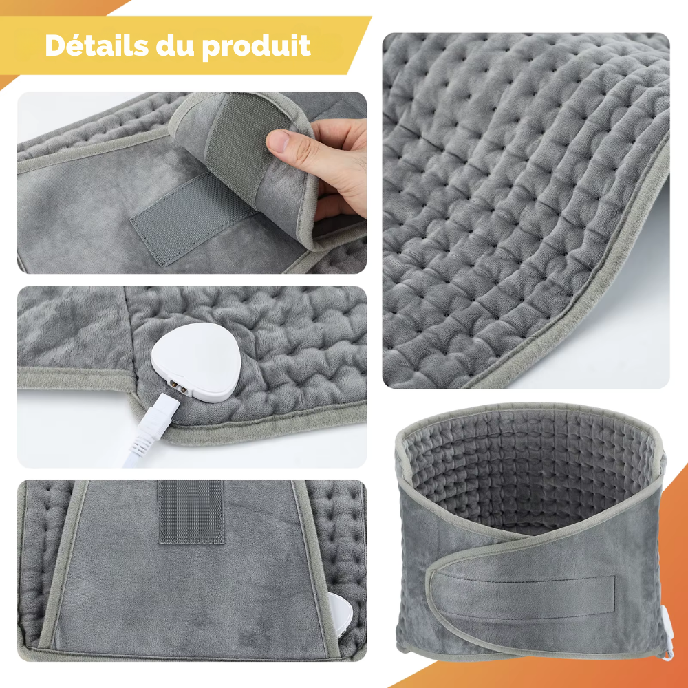 Ceinture lombaire chauffante – Ceinture de soutien électrique pour le dos, chaleur réglable, maintien lombaire et abdominal