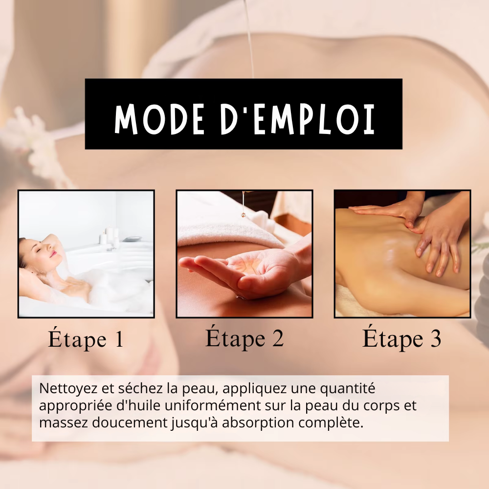 Huile de massage naturelle 120 ml – relaxante, hydratante et nourrissante pour SPA