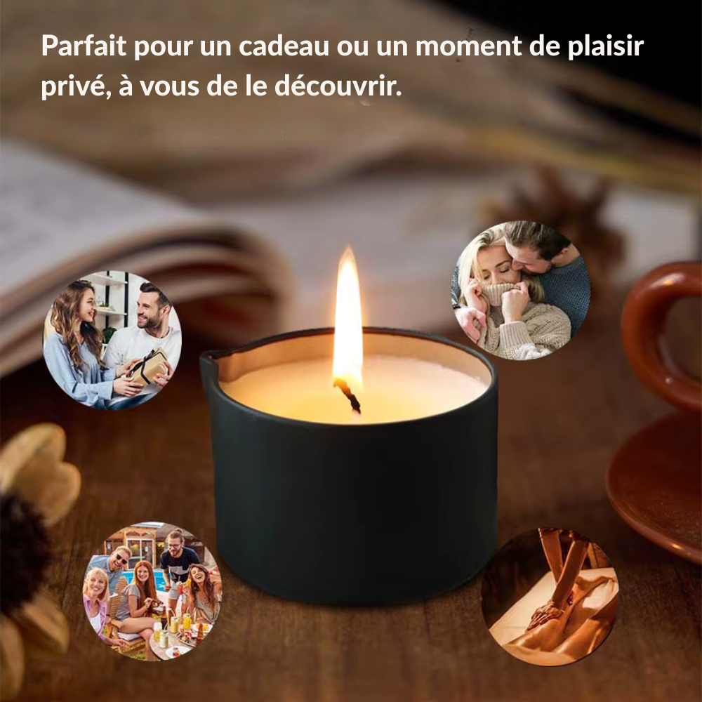 Bougie de massage parfumée – détente, hydratation et aromathérapie spa de luxe