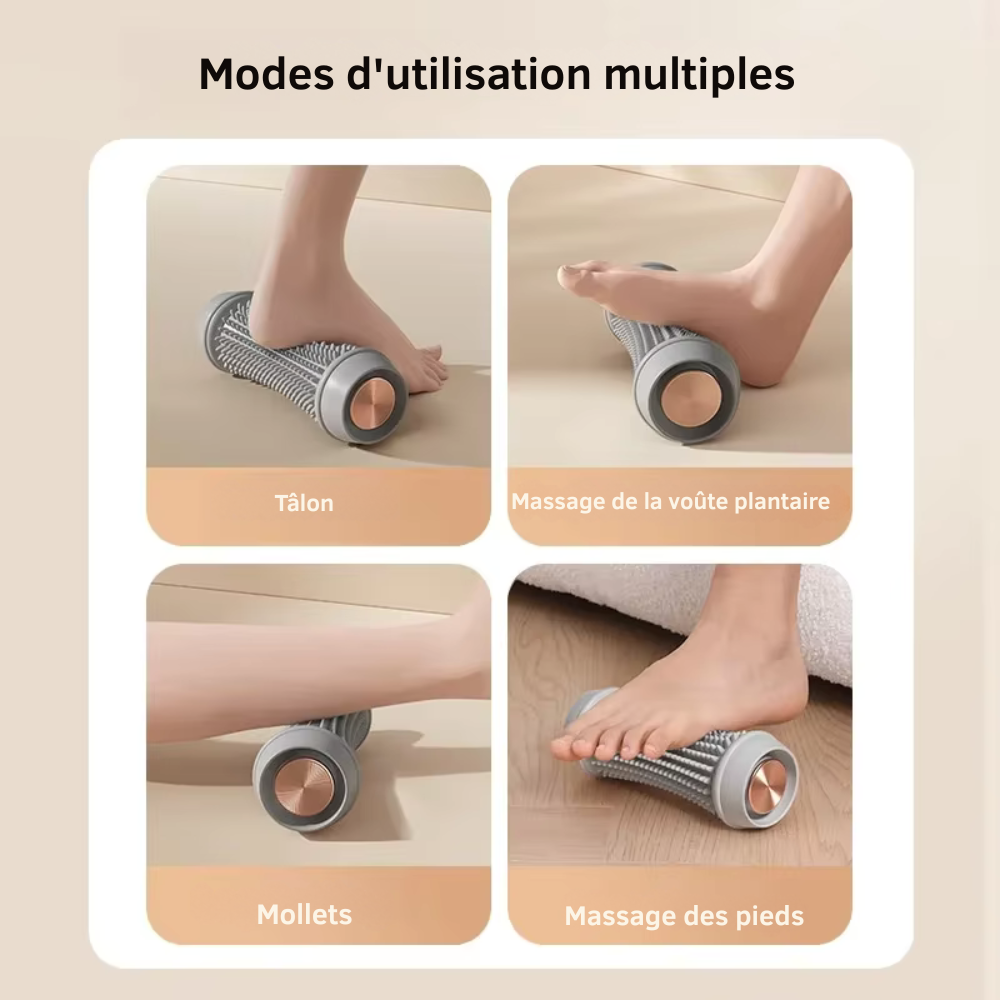 Rouleau de massage pieds – Soulagement fasciite plantaire, massage talons & voûte plantaire
