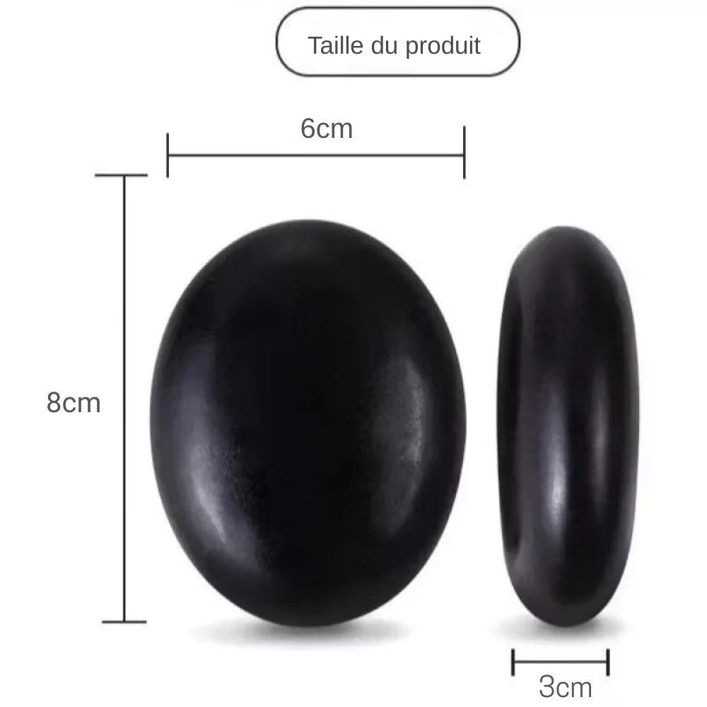 Pierres de massage – Basalte volcanique naturel pour visage et corps, spa et thérapie relaxante