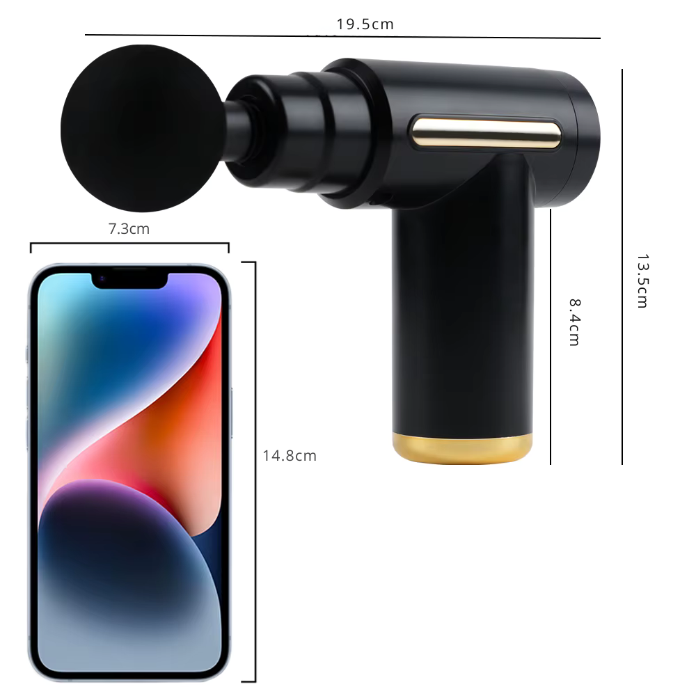 Pistolet de massage portable – Mini appareil de massage des tissus profonds, léger et à vitesses réglables pour tout le corps