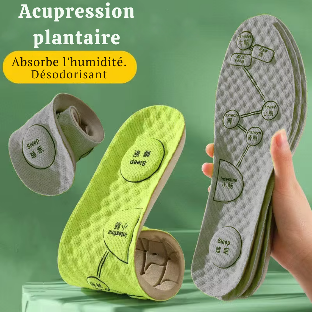 Semelle acupression – Semelles respirantes et déodorantes pour chaussures de sport, confort médical pour hommes et femmes
