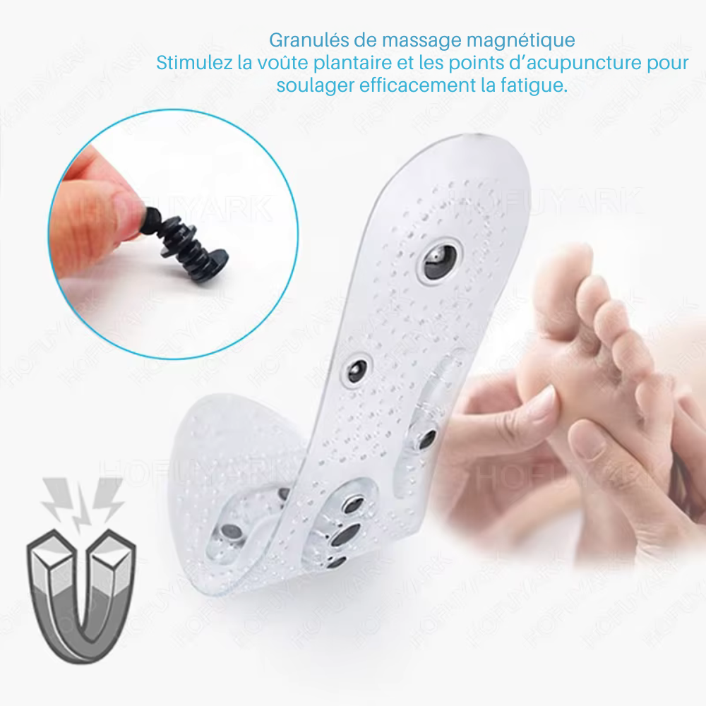 Semelles magnétiques en silicone – Massage d’acupression, thérapie plantaire, soulagement des douleurs et perte de poids