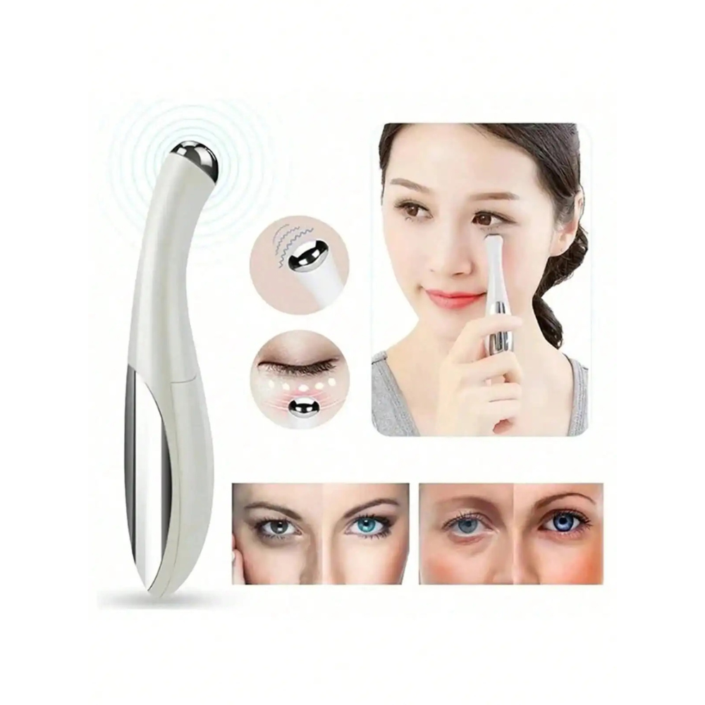 Stylo de massage électrique pour les yeux – Électrostimulation visage anti-âge, anti-rides et cernes, soin beauté du visage et des yeux