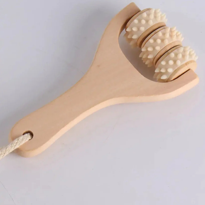 Rouleau de Massage en Bois – Thérapie Corps, Visage, Épaules et Cou – Outil Relaxation et Massage Manuel