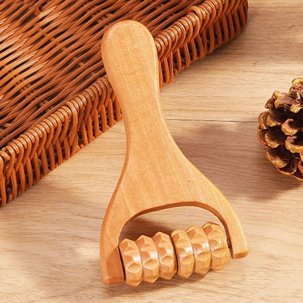Rouleau de Massage en Bois – Thérapie Corps, Visage, Épaules et Cou – Outil Relaxation et Massage Manuel