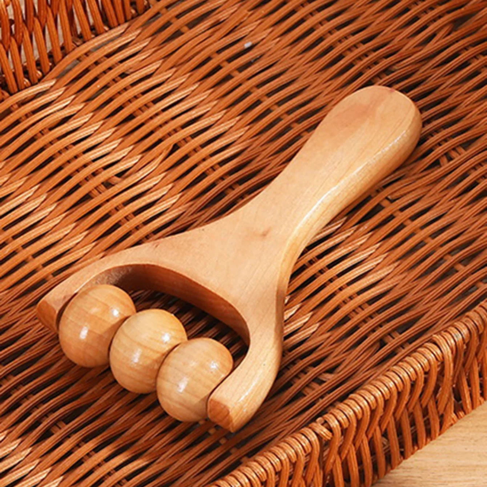 Rouleau de Massage en Bois – Thérapie Corps, Visage, Épaules et Cou – Outil Relaxation et Massage Manuel