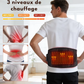 Ceinture chauffante lombaire – Ceinture de massage pour le dos avec 3 niveaux de chaleur et vibration, soutien lombaire et soulagement menstruel