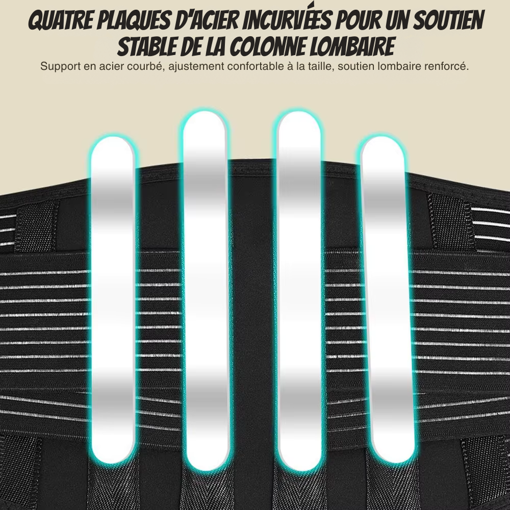 Ceinture pour le dos chauffante – Ceinture lombaire magnétique auto-chauffante pour soulager douleurs et sciatique