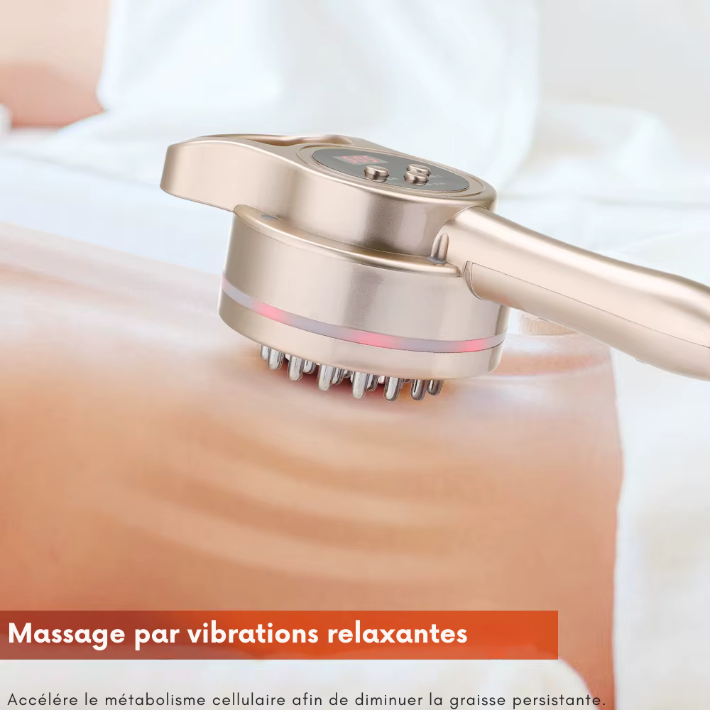 Appareil pour drainage lymphatique – Brosse de massage électrique corps entier, anti-cellulite, Gua Sha, brûle-graisses et lumière rouge chauffante