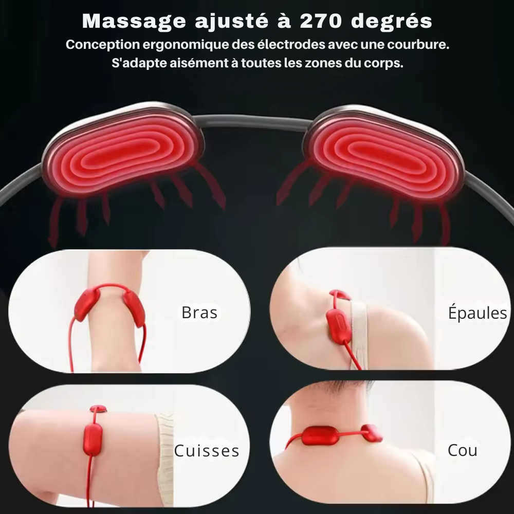 Appareil massage nuque – Mini masseur portable intelligent pour détente cervicale