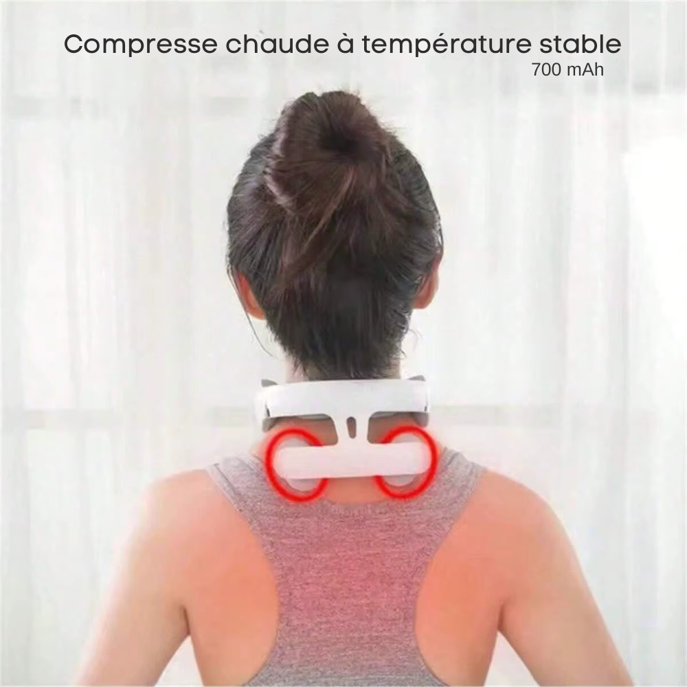 Appareil pour masser les cervicales – Masseur de cou électrique portable 2026, intelligent, rechargeable pour nuque et épaules