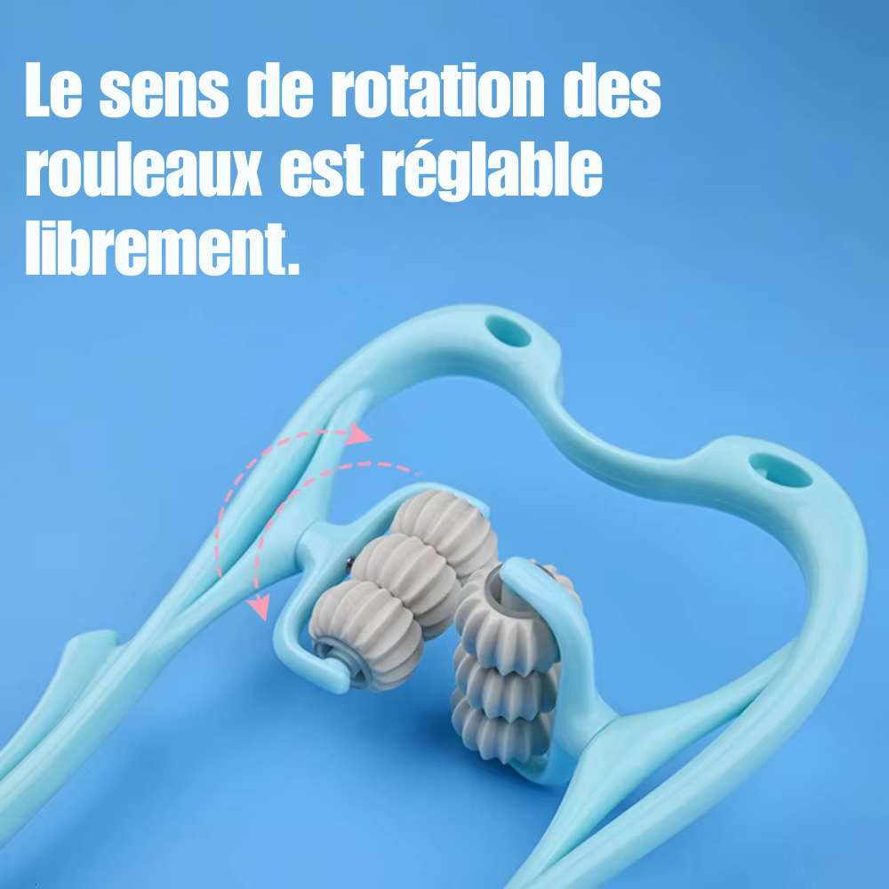 Masseur nuque – Rouleau de pétrissage 6 boules multifonction pour détente du cou et des épaules