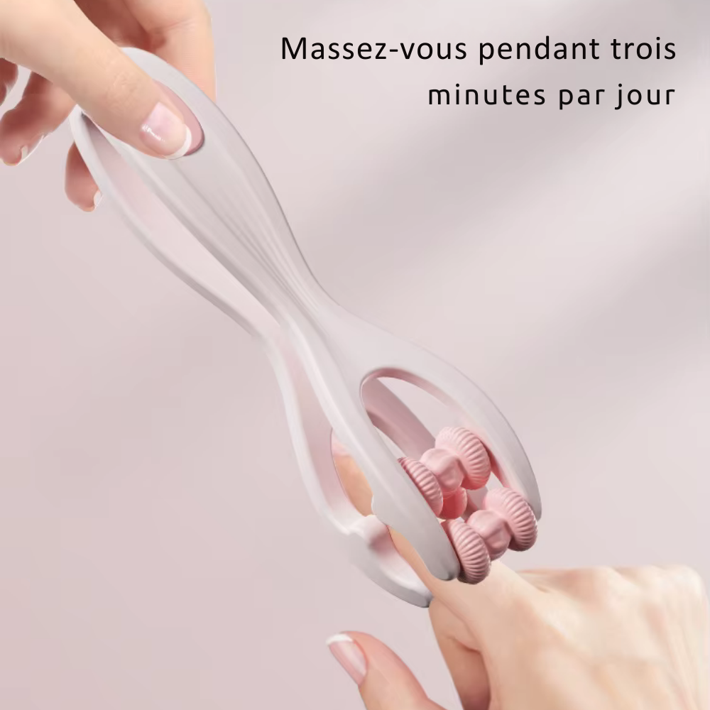 Masseur de doigts portable à rouleaux – Double rangée, soulage la fatigue et stimule la circulation sanguine