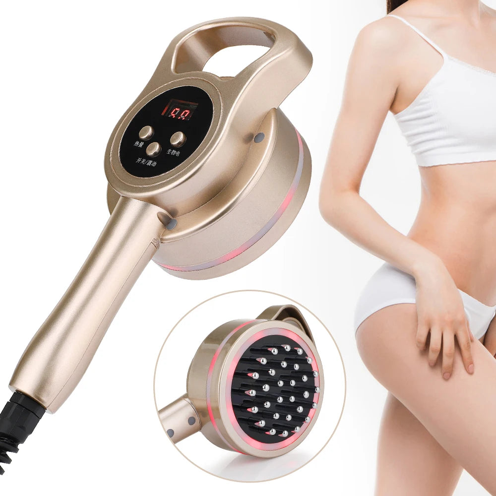 Appareil pour drainage lymphatique – Brosse de massage électrique corps entier, anti-cellulite, Gua Sha, brûle-graisses et lumière rouge chauffante