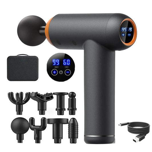 Pistolet de massage électrique – 99 vitesses, fascia gun intelligent pour détente musculaire et soulagement des douleurs, idéal fitness