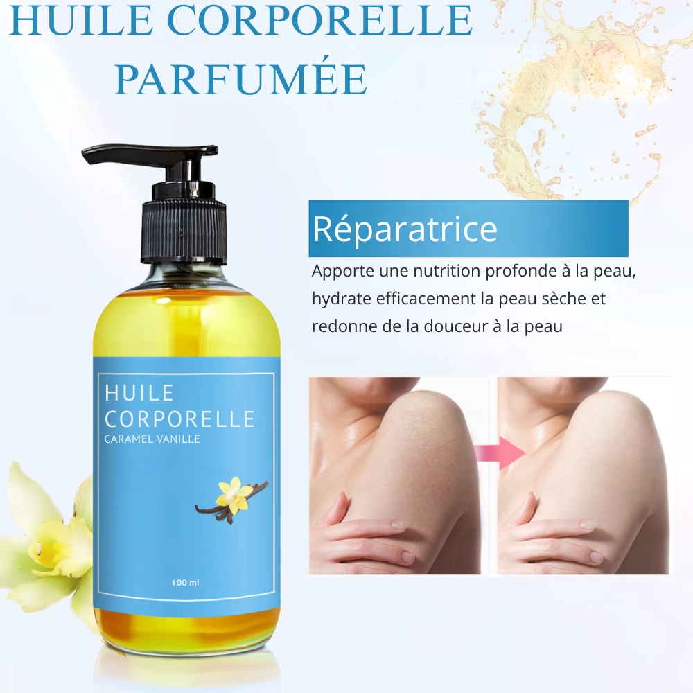 Huile de massage professionnelle à la vanille – hydratante et relaxante pour muscles