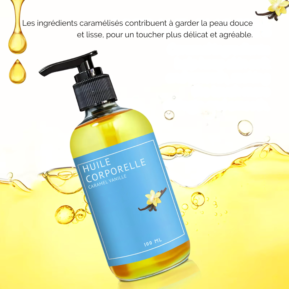 Huile de massage professionnelle à la vanille – hydratante et relaxante pour muscles