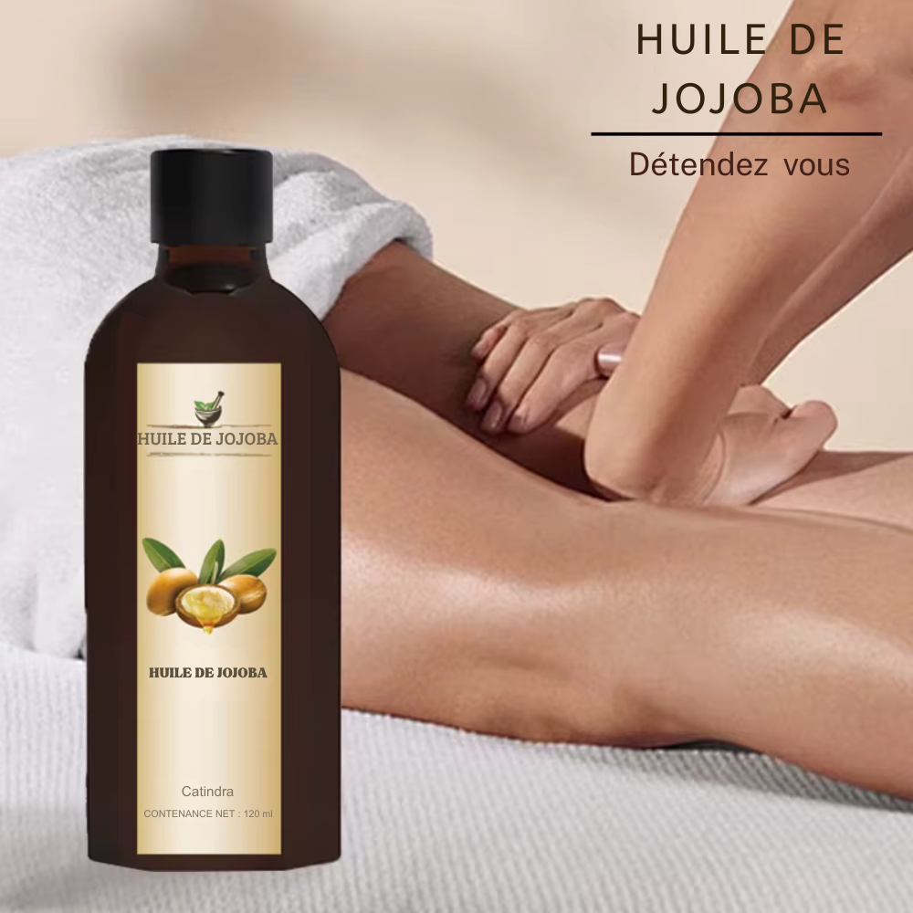 Huile de massage bio au jojoba 120 ml – hydratante, raffermissante et lissante