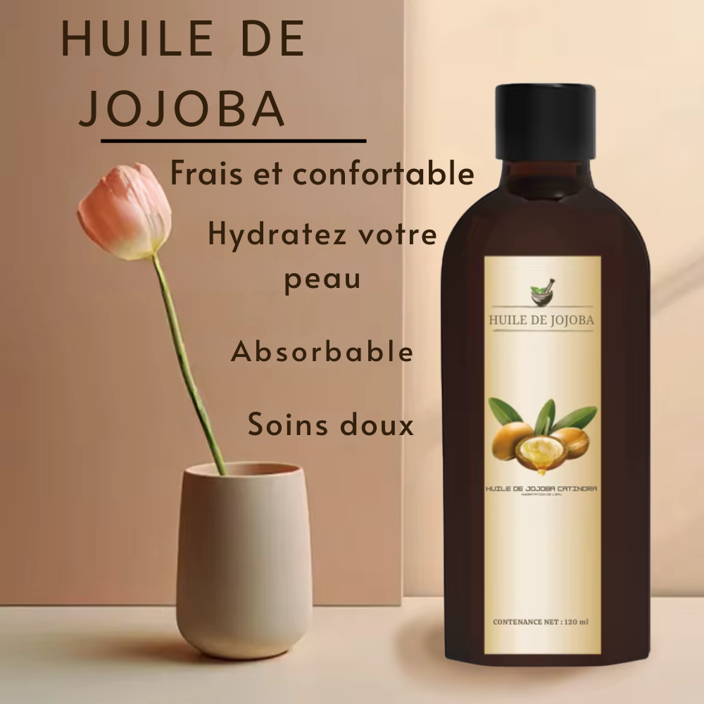 Huile de massage bio au jojoba 120 ml – hydratante, raffermissante et lissante