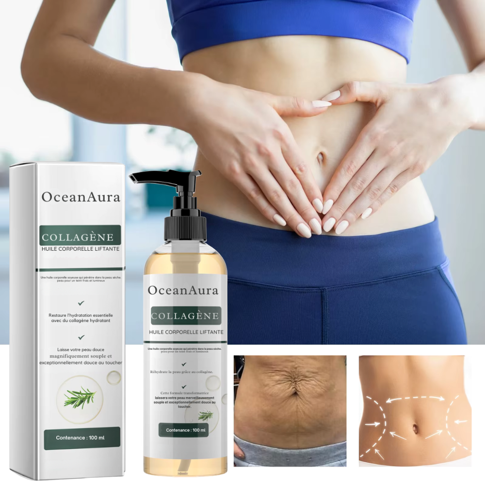 Huile de massage au collagène 100 ml – raffermissante, lissante et tonifiante pour femmes