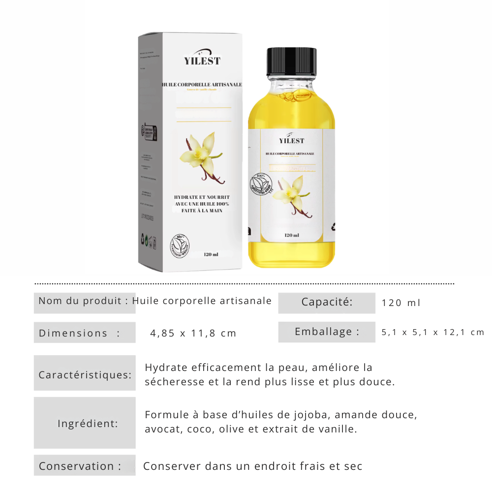 Huile de massage naturelle 120 ml – relaxante, hydratante et nourrissante pour SPA