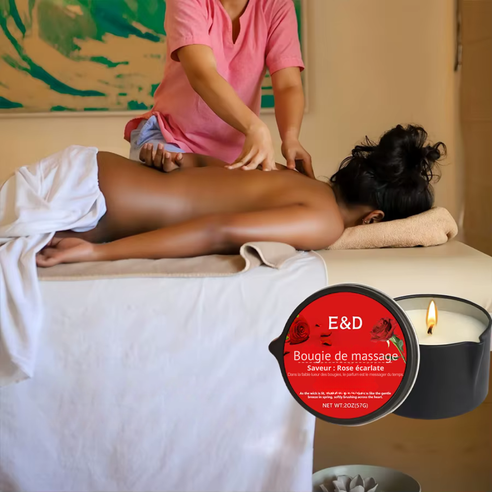 Bougie de massage parfumée – détente, hydratation et aromathérapie spa de luxe