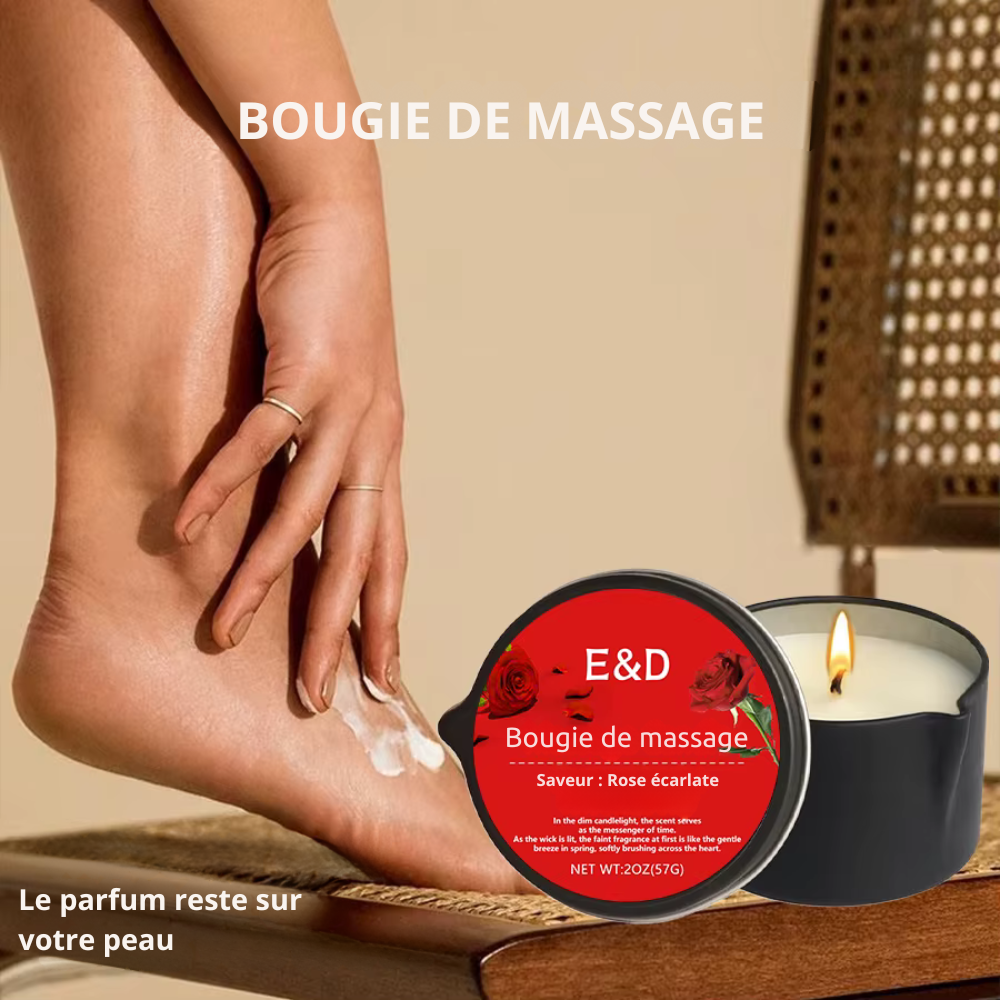 Bougie de massage parfumée – détente, hydratation et aromathérapie spa de luxe