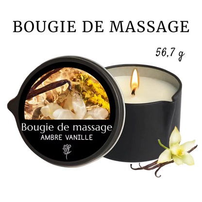 Bougie de massage parfumée – détente, hydratation et aromathérapie spa de luxe