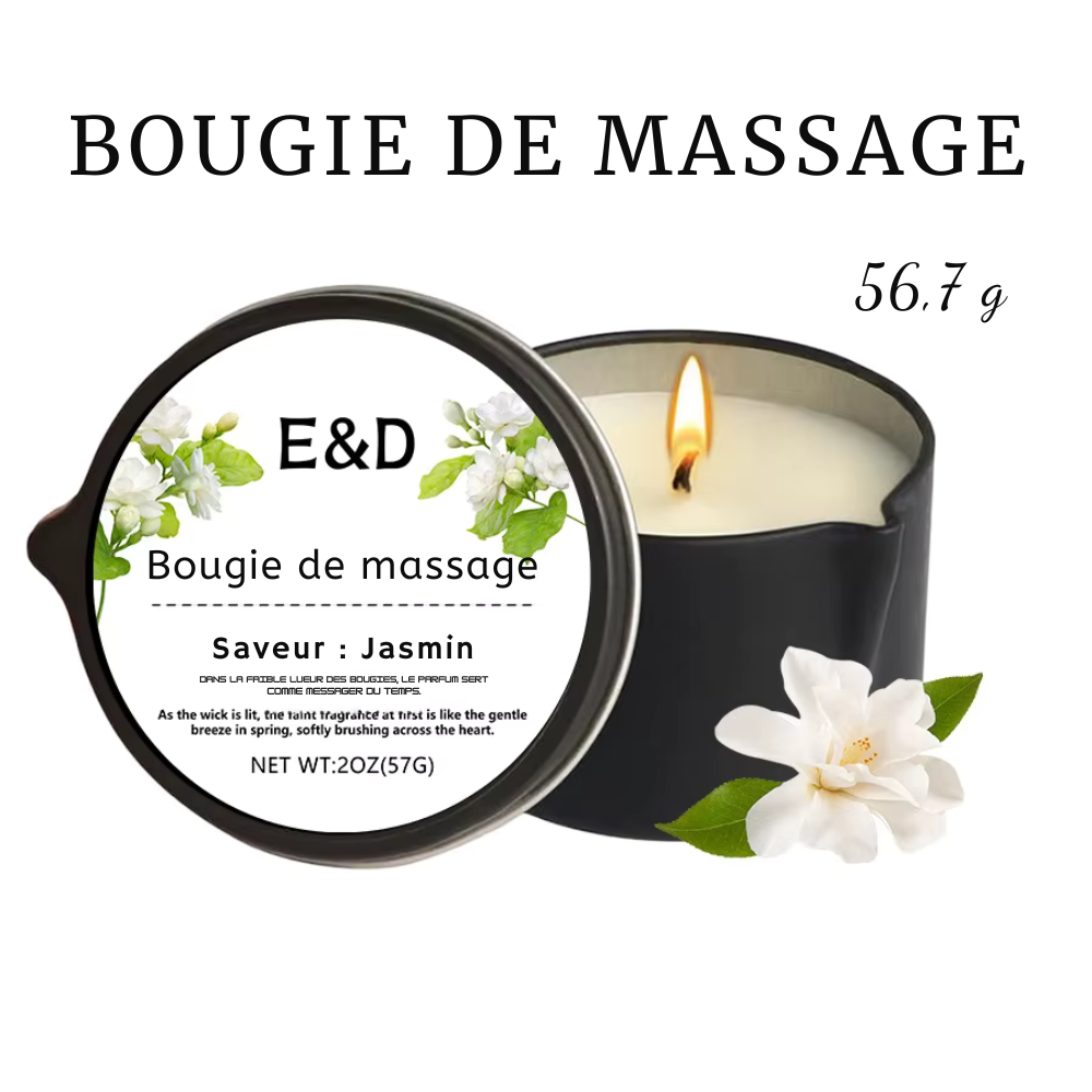 Bougie de massage parfumée – détente, hydratation et aromathérapie spa de luxe