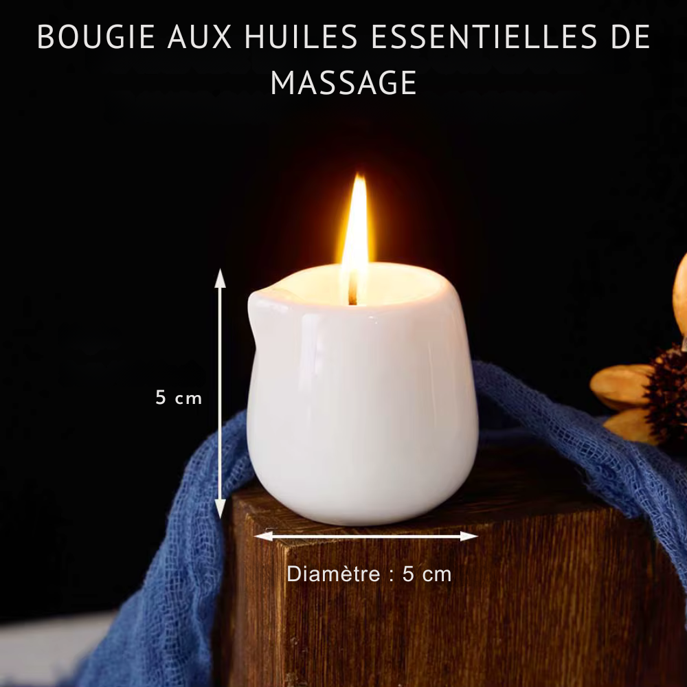 Bougie pour massage parfumée aux fruits – hydratante et apaisante, luxe naturel