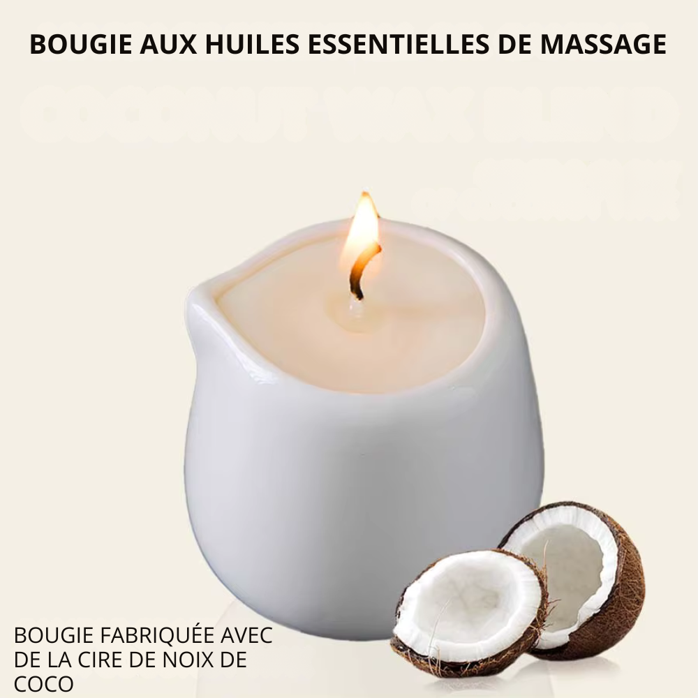 Bougie pour massage parfumée aux fruits – hydratante et apaisante, luxe naturel