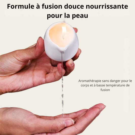 Bougie pour massage parfumée aux fruits – hydratante et apaisante, luxe naturel