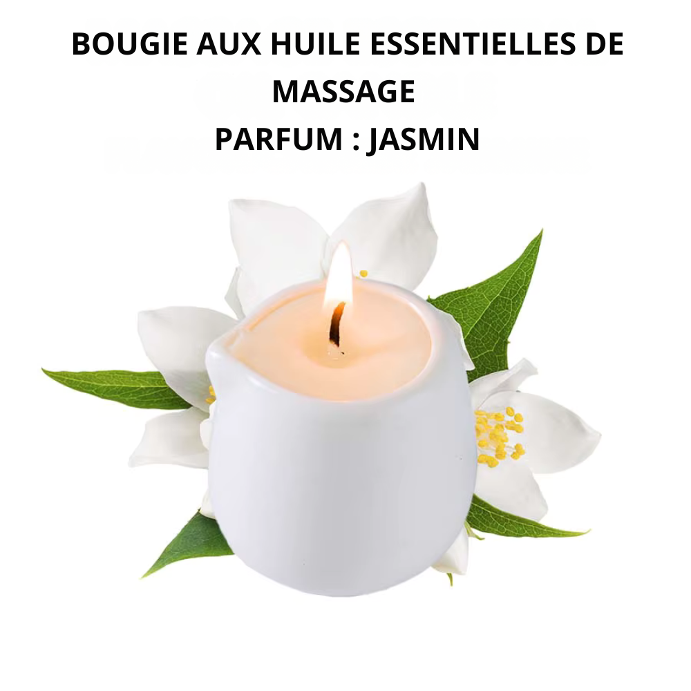 Bougie pour massage parfumée aux fruits – hydratante et apaisante, luxe naturel