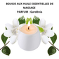 Bougie pour massage parfumée aux fruits – hydratante et apaisante, luxe naturel
