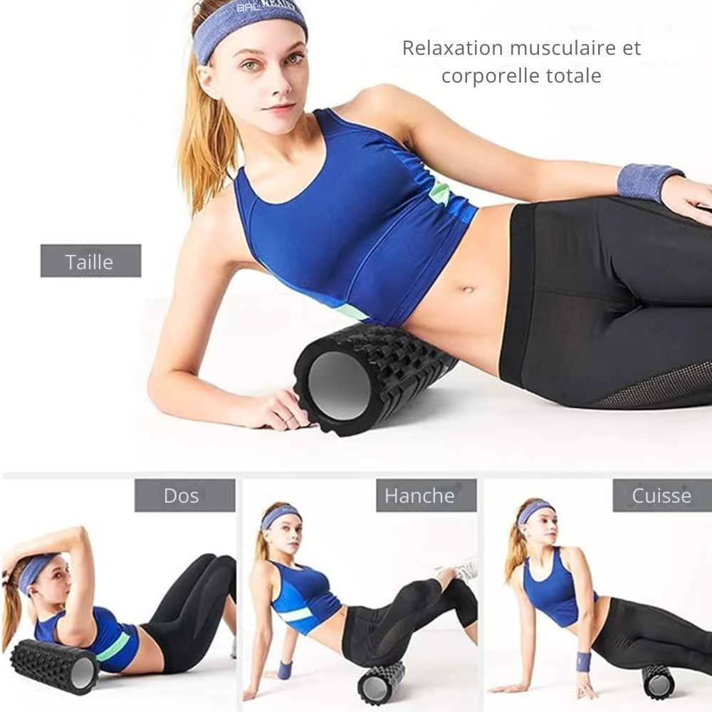 Foam Roller 33 cm – Massage musculaire dos & entraînement fitness