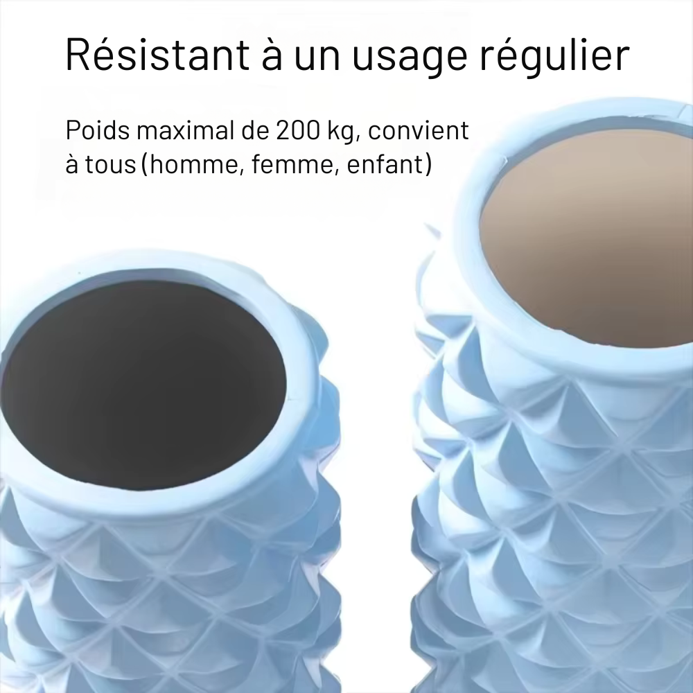 Foam Roller EVA Diamant 3D – Rouleau de massage creux pour yoga, fitness, physiothérapie et rééducation sportive