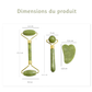 Rouleau de Jade Visage & Gua Sha – Outil Lifting et Massage Spa pour Yeux, Cou et Corps