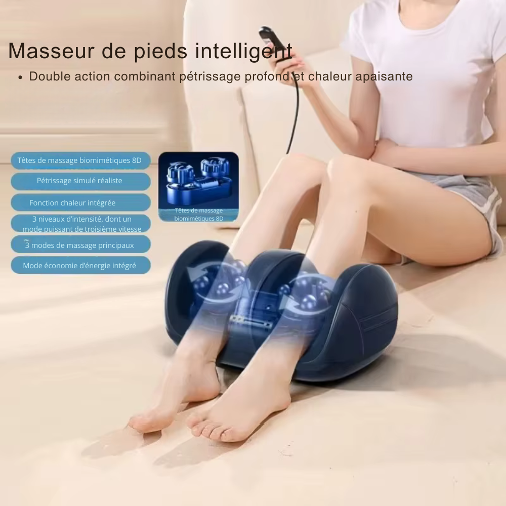Appareil pour le massage des pieds électrique Shiatsu chauffant jambes et mollets