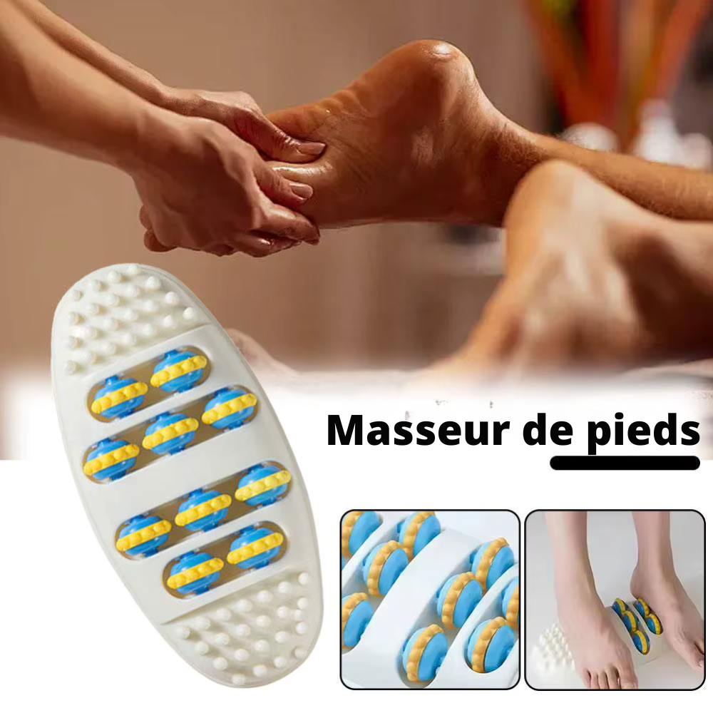 Rouleau de massage pieds pour fasciite plantaire – Acupression et relaxation jambes & pieds