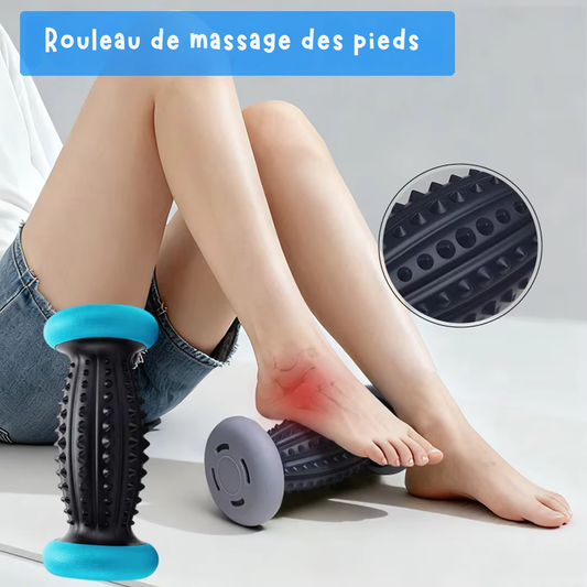 Rouleau masseur pieds – Massage manuel talons & voûte, détente fasciite plantaire