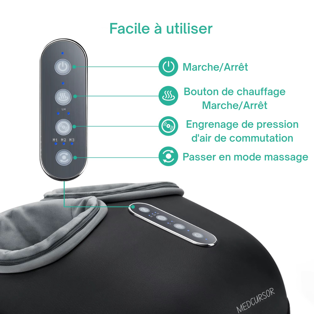Masseur pied électrique Shiatsu avec chaleur – Relaxation et soulagement des douleurs