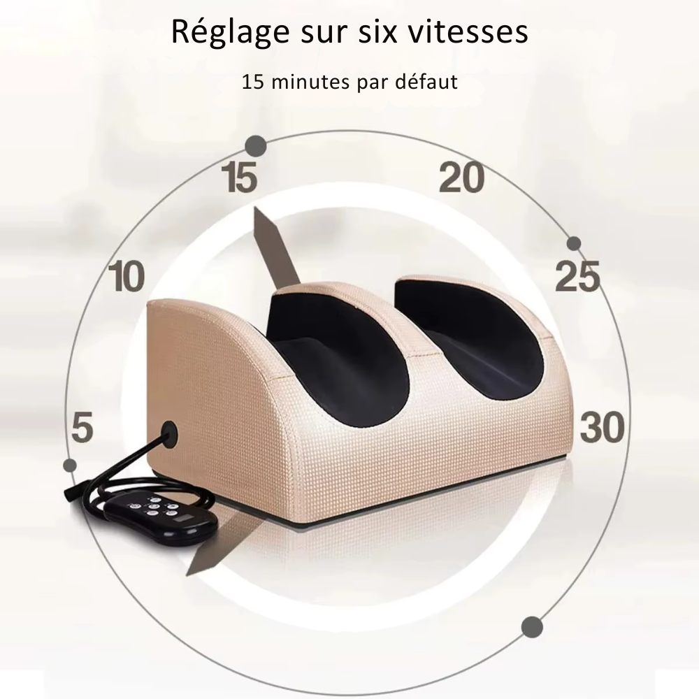 Appareil pour le massage des pieds – Shiatsu, rouleaux vibrants et soulagement fatigue