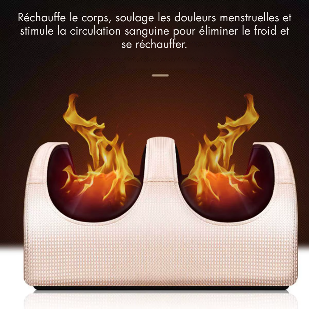 Appareil pour le massage des pieds – Shiatsu, rouleaux vibrants et soulagement fatigue