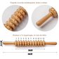 Rouleau de massage dos en bois – Thérapie par le bois, drainage lymphatique et relaxation musculaire profonde