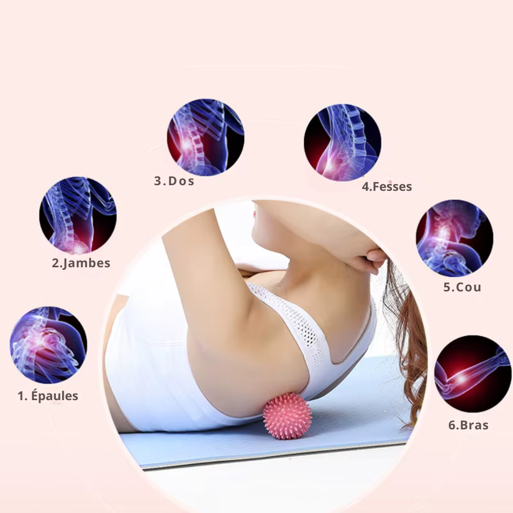 Balle de massage Fascia – massage musculaire du dos, cou, épaules et pieds pour relaxation et fitness