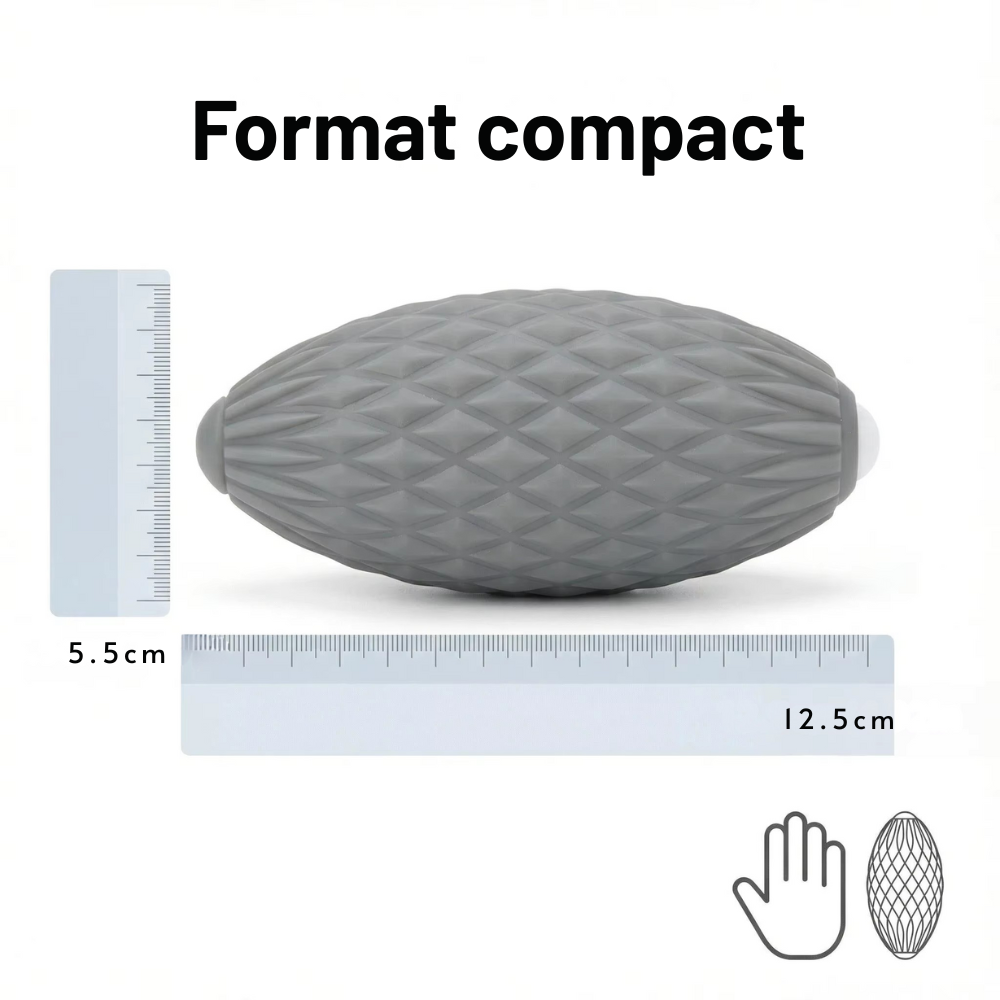 Balle de massage en silicone pour fasciite plantaire, relâchement myofascial et massage du dos, cou, pieds et jambes